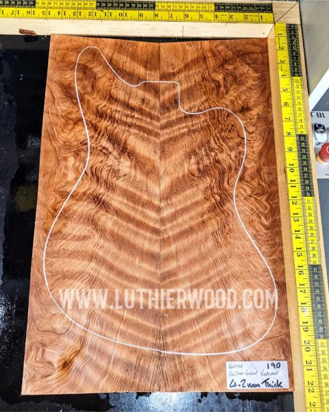 Ancient Quilted Redwood Guitar Top