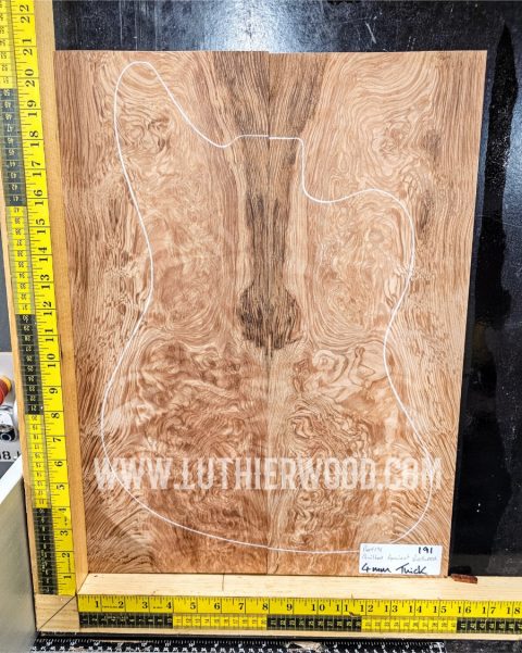 Ancient Quilted Redwood Guitar Top