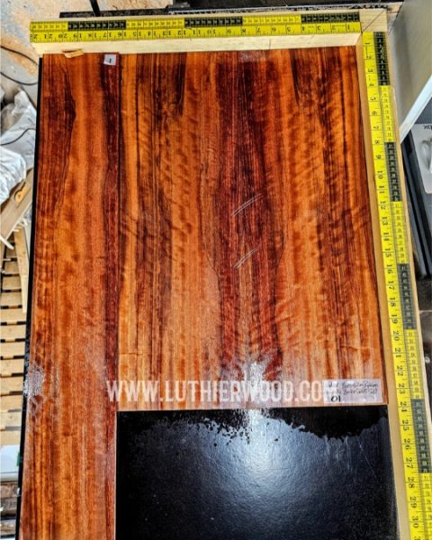 Bubinga acoustic guitar back & sides set