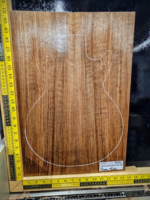English Walnut Bookmatched Carve Top Set