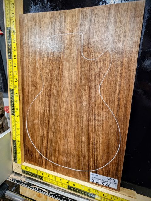 English Walnut Bookmatched Carve Top Set