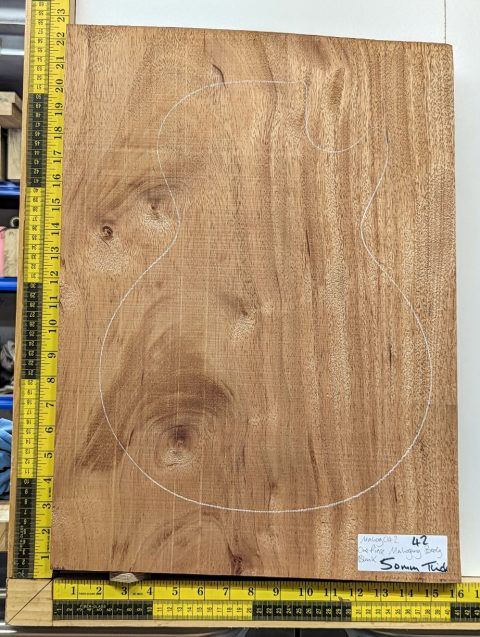 Prime Grade Mahogany One Piece Body Blank