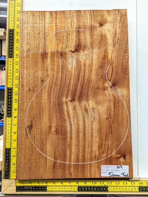 Prime Grade Mahogany One Piece Body Blank