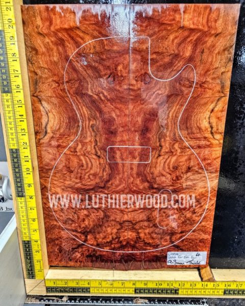 Australian Western Red Box Burr Guitar Top Bookmatched Set