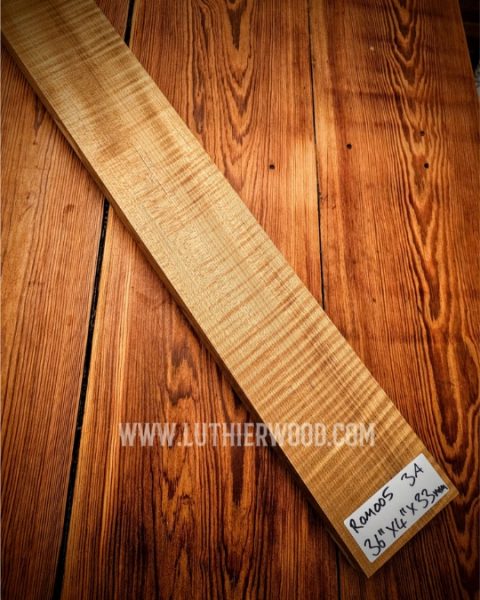 3A Roasted Flame Maple Guitar & Bass Neck Blank