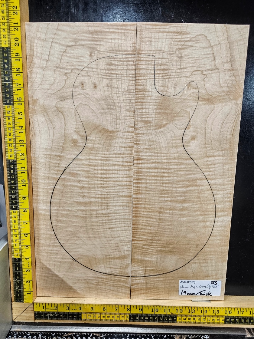 Flame Maple Carve Top Set No. 53 | Luthierwood & Artisan Supplies