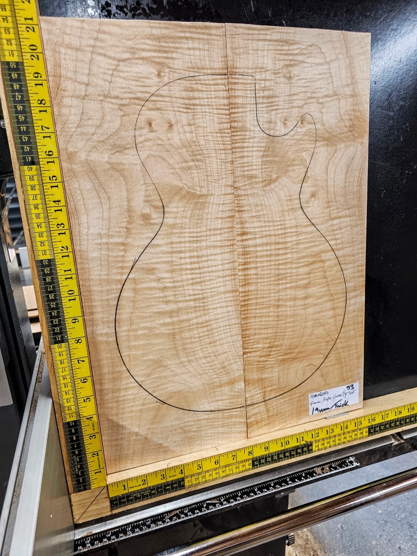 Flame Maple Carve Top Set No. 53 | Luthierwood & Artisan Supplies
