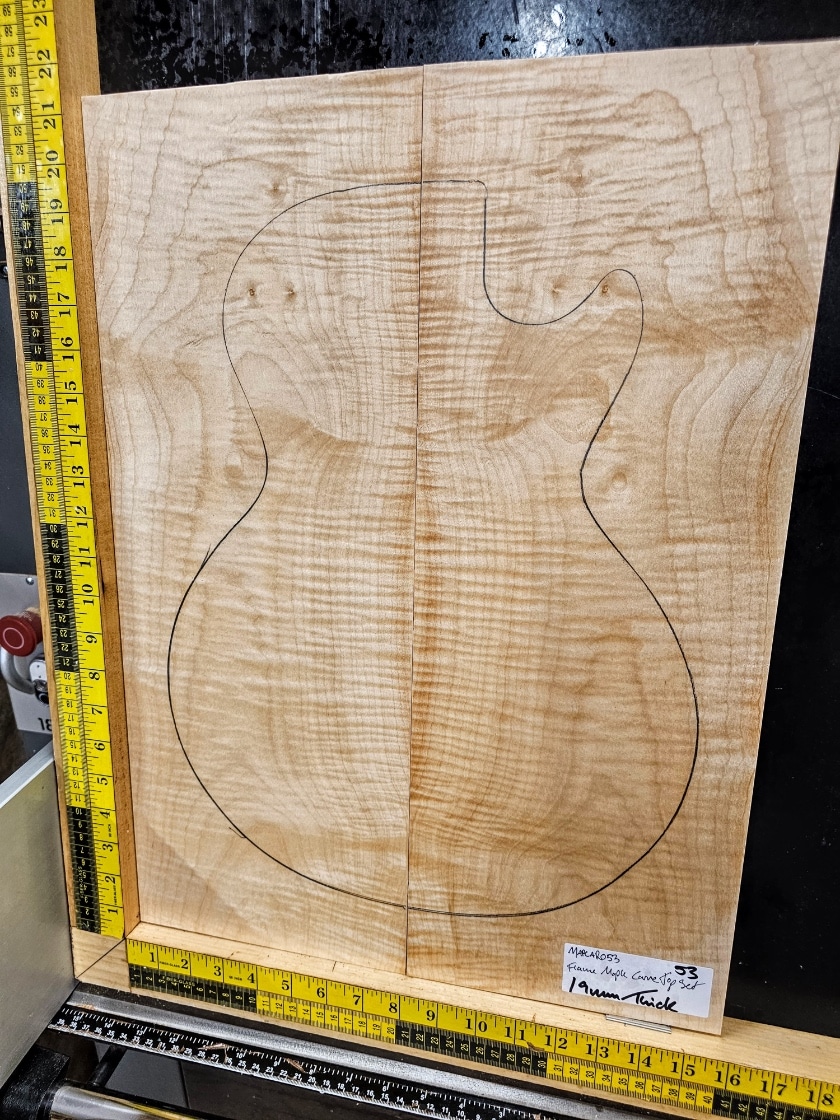 Flame Maple Carve Top Set No. 53 | Luthierwood & Artisan Supplies