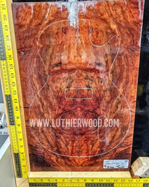 Australian Western Red Box Burr Guitar Top Bookmatched Set