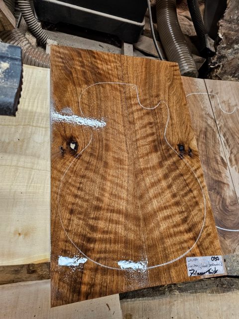 Ripple English Walnut Bookmatched Set #080