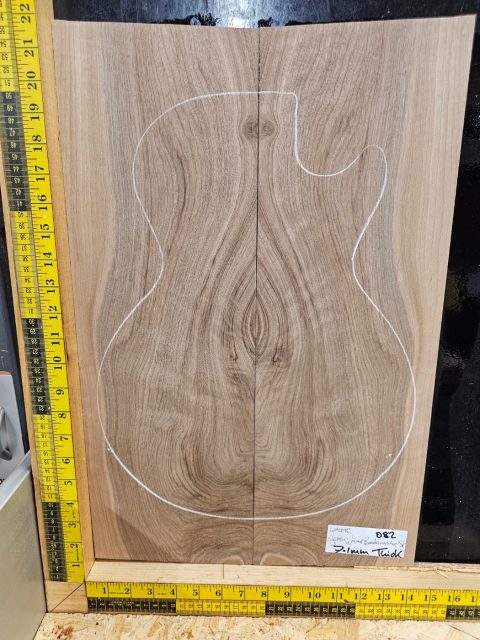 Ripple English Walnut Bookmatched Set #082