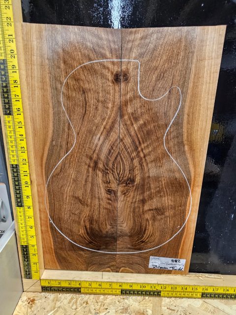 Ripple English Walnut Bookmatched Set #082