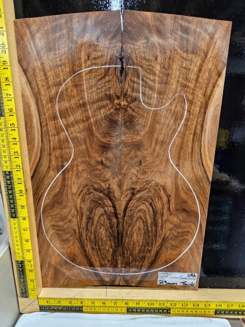 Ripple English Walnut Bookmatched Set #086