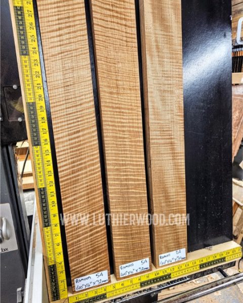 5A Roasted Flame Maple Guitar & Bass Neck Blank
