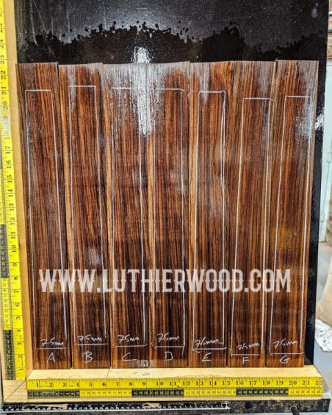 Indian Rosewood Guitar Fingerboard - Board A
