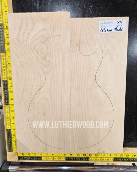 Sycamore Two Piece Guitar / Bass Body Blank