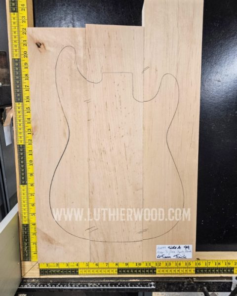 Alder 3 Piece Guitar & Bass Body Blank Set