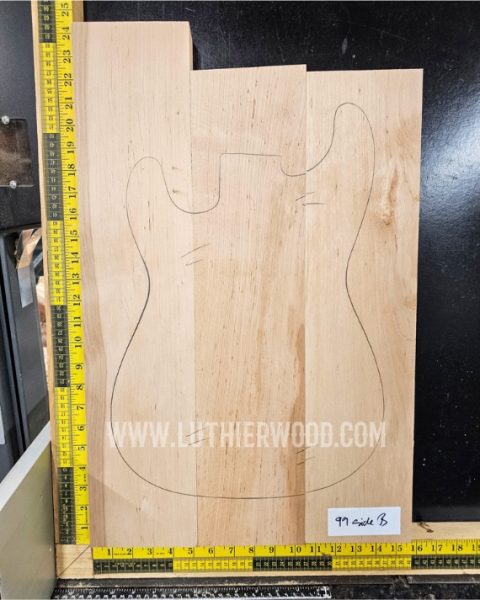 Alder 3 Piece Guitar & Bass Body Blank Set