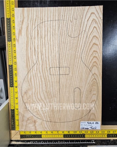 Ash 2 piece guitar and bass body blank set