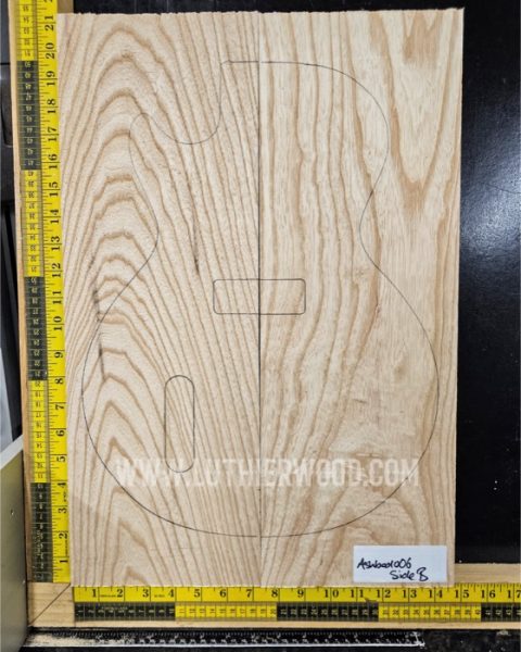 Ash 2 piece guitar and bass body blank set