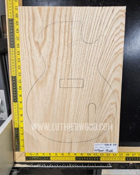 Ash 2 piece guitar and bass body blank set