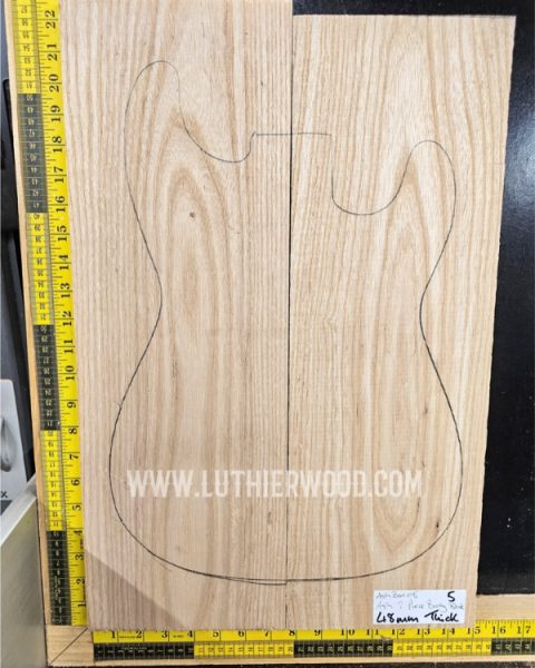 Ash Guitar and Bass Body Blank Set