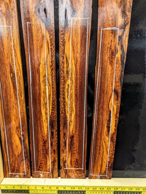 Snake Wood Fingerboard Blank.