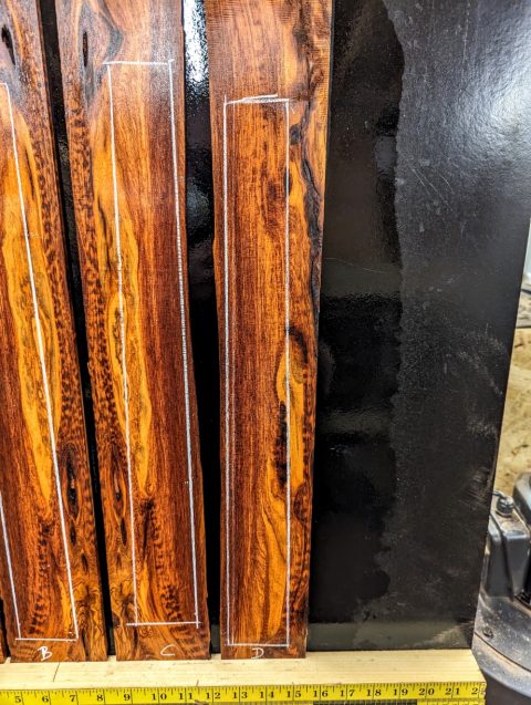Snake Wood Fingerboard Blank.