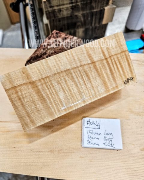 Flame Maple Knife Scales Block 34