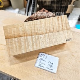 Flame Maple Knife Scales Block