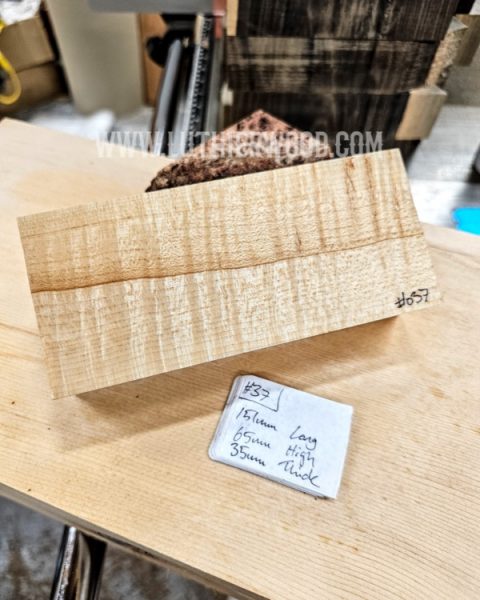 Flame Maple Knife Scales Block
