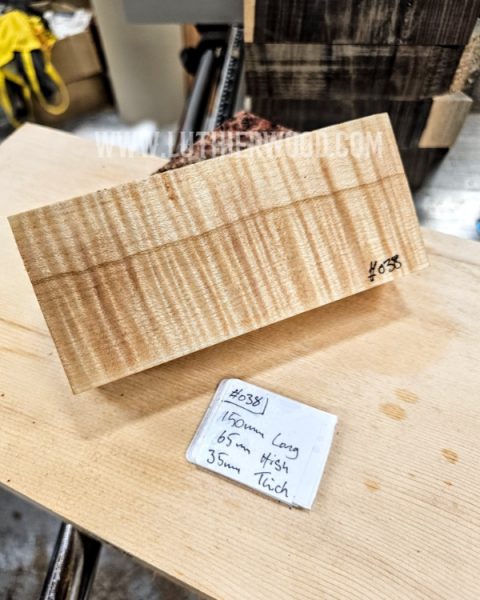 Flame Maple Knife Scales Block