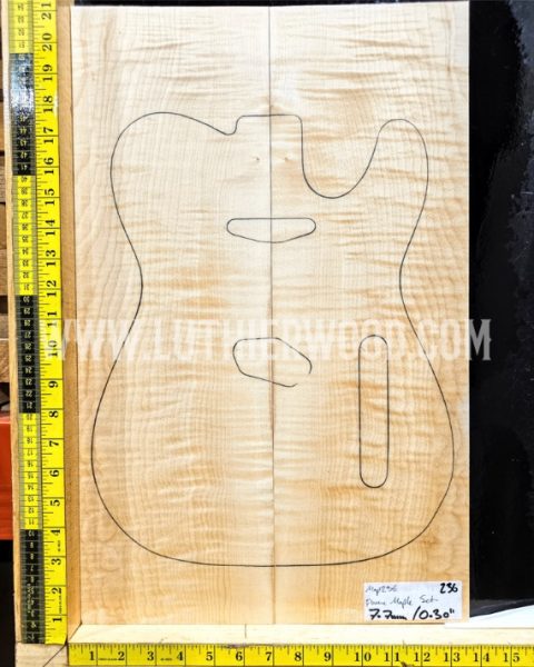 Flame Maple Bookmatched Guitar And Bass Top Set