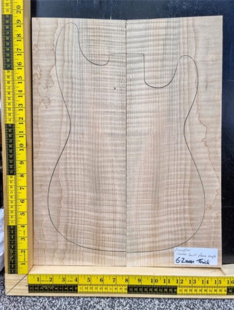 Flame Maple Guitar Top Bookmatched Set