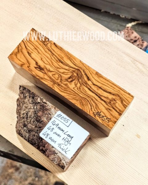 Italian Olivewood Knife Scales Block