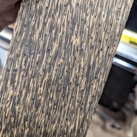 Slotted Black Palm Fingerboard Blank – 25.5″ Scale Length 24 fret