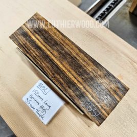 Figured Shedua Knife Scale Block - Luthier Wood
