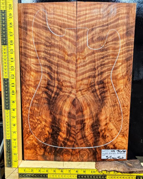 Ancient Quilted Redwood Bookmatched Guitar Top Set