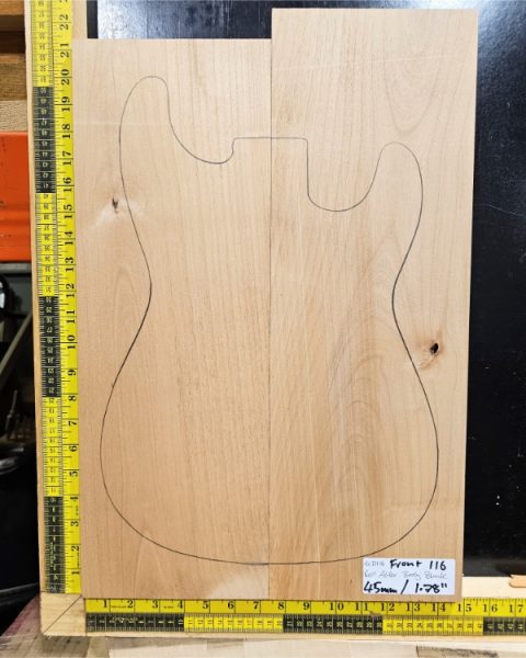 Red Alder 2 Piece Guitar / Bass Body Blank