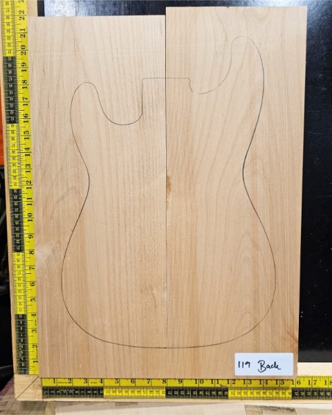 Red Alder 2 Piece Guitar / Bass Body Blank