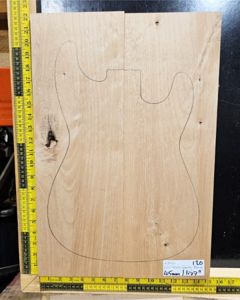 Red Alder 2 Piece Guitar / Bass Body Blank