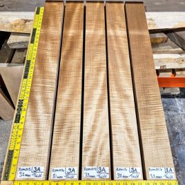 Roasted Flame Maple guitar & bass neck blank