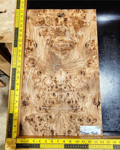 Elm Burl Bookmatched Guitar Top Set