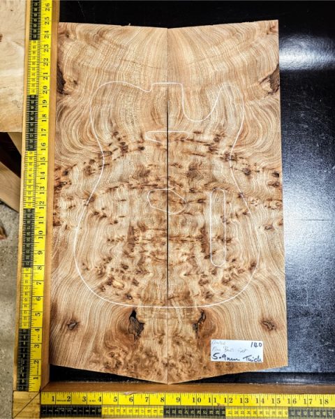 Elm Burl Bookmatched Guitar Top Set