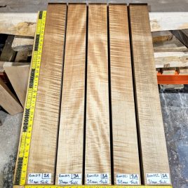 Roasted Flame Maple guitar & bass neck blank