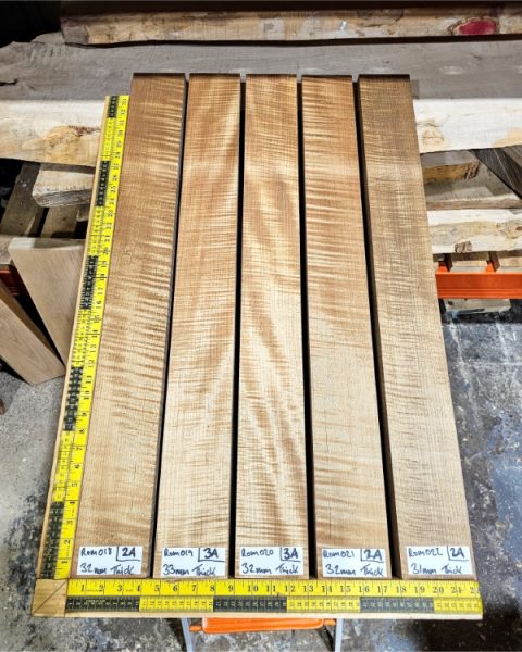Roasted Flame Maple guitar & bass neck blank