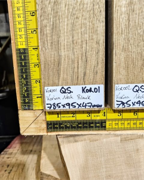 Korina Guitar Neck Blank, Quarter sawn Kiln dried