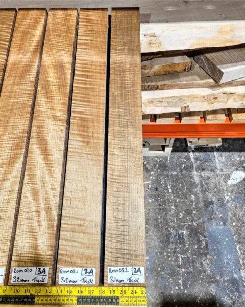 Roasted Flame Maple guitar & bass neck blank