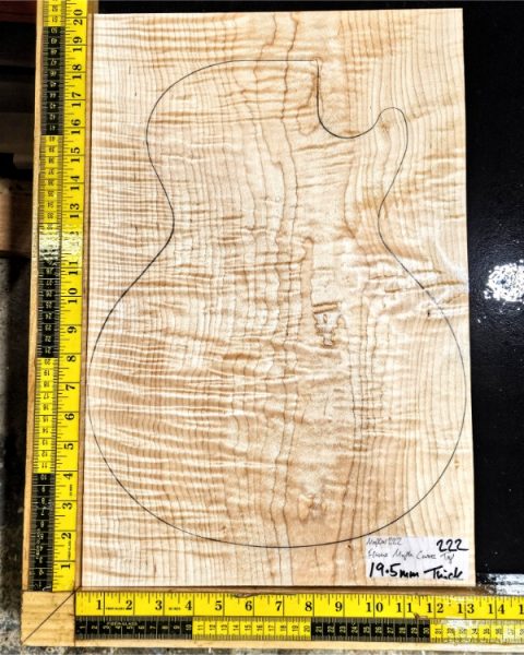 Flame Maple CARVE TOP One Piece Guitar & Bass Top