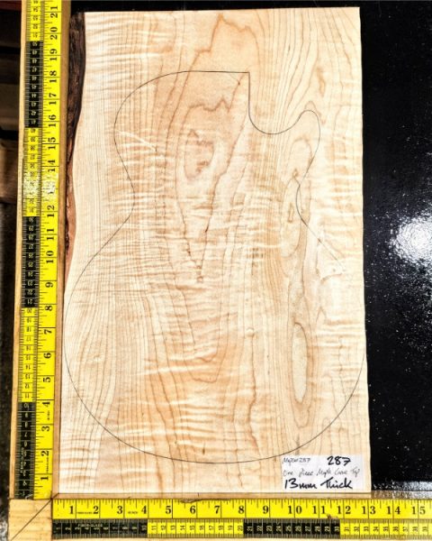 Flame Maple CARVE TOP One Piece Guitar & Bass Top